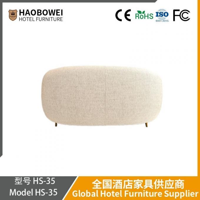 Cat′s Paw Milk Flannel Fabric Sofa, New Model for Living Room, Small-Sized, Modern and Simple, White Cream Style, Curved Sofa.
