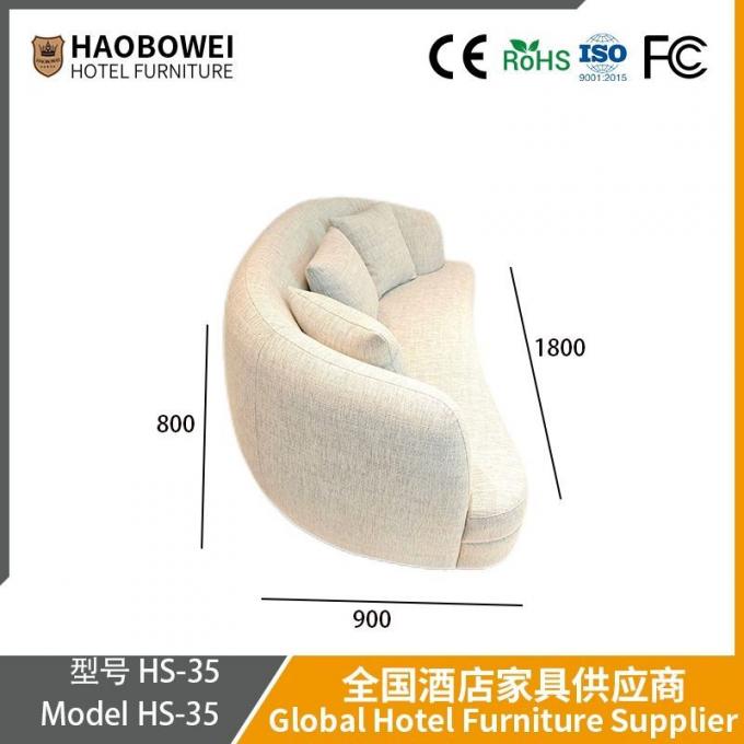 Cat′s Paw Milk Flannel Fabric Sofa, New Model for Living Room, Small-Sized, Modern and Simple, White Cream Style, Curved Sofa.