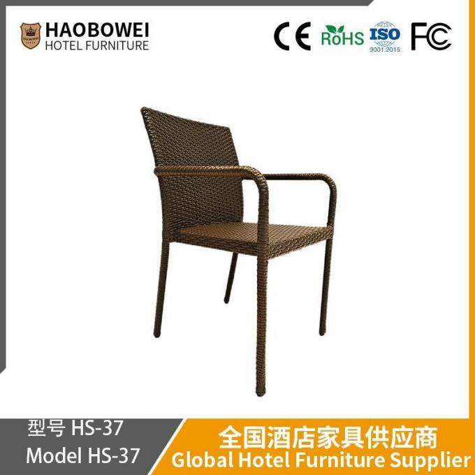 Outdoor Rattan Chair, Outdoor Balcony, Courtyard, Terrace Rattan Woven Chair, Outdoor Garden Leisure Tea Restaurant, Café Table and Chair.