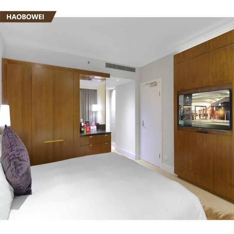 5 ดาว JW Marriott โรงแรม เฟอร์นิเจอร์ห้องนอน ชุด สําหรับอพาร์ทเมนท์ Twin Size สีสันสูง