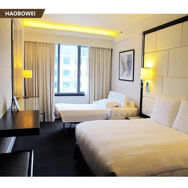 5 ดาว JW Marriott โรงแรม เฟอร์นิเจอร์ห้องนอน ชุด สําหรับอพาร์ทเมนท์ Twin Size สีสันสูง