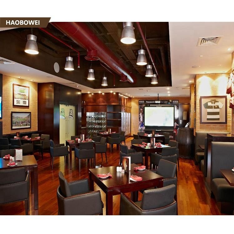 Edge Banding Hotel Table and Chair for Restaurants Lounge Cafe in Veneer or Laminate