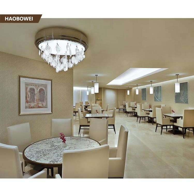 Edge Banding Hotel Table and Chair for Restaurants Lounge Cafe in Veneer or Laminate