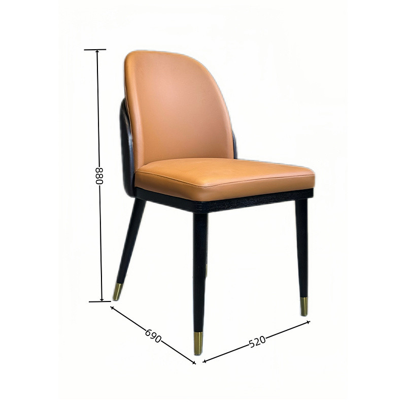 Customized Modern Leather Chair for Home Dining Room OEM of Hotel Furniture H-HC03
