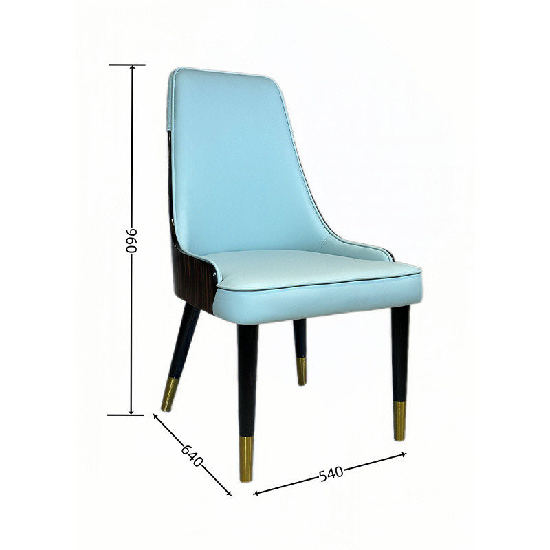 Customized Modern Leather Dining Chair for Home Dine Room Hotel Furniture and Armrest