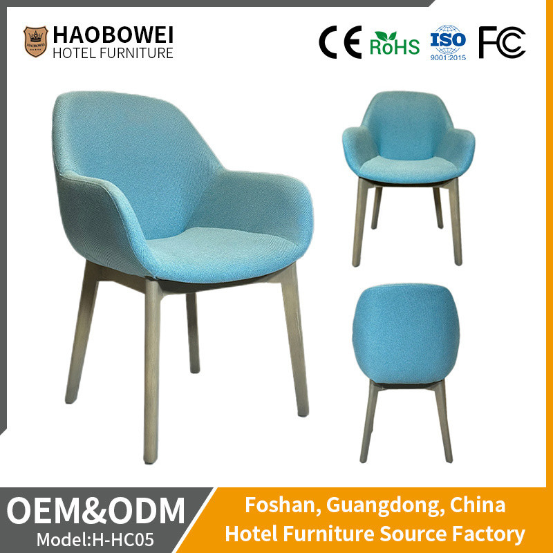 Customized Fabric Solid Wood Dining Room Chair for Hotel Furniture in Northern Europe