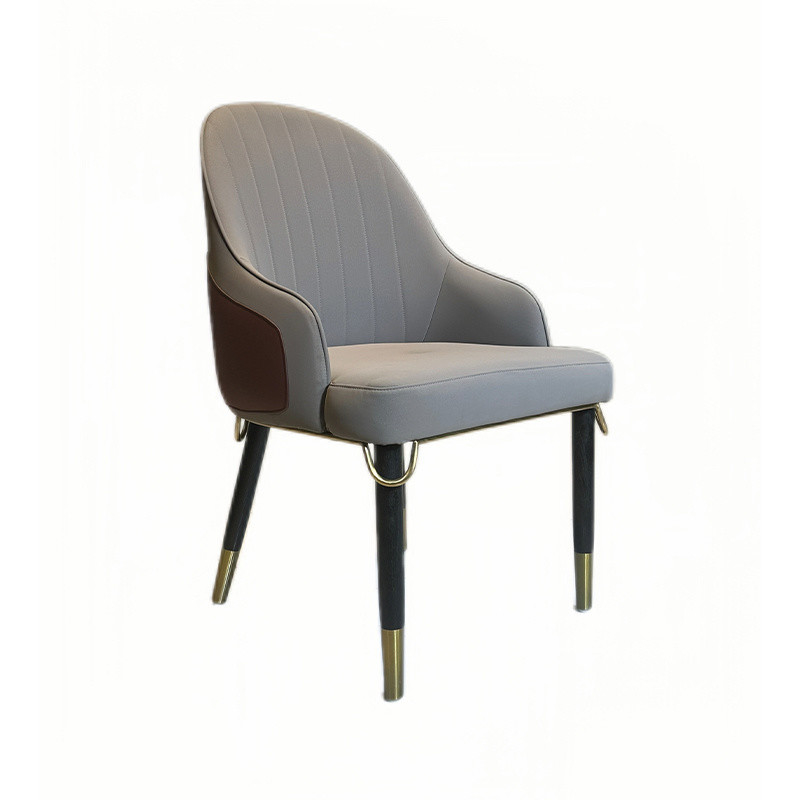 Indoor Home Dining Room Solid Wood Leather Chair for Customization in Hotel Furniture