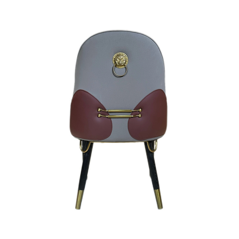 Indoor Home Dining Room Solid Wood Leather Chair for Customization in Hotel Furniture