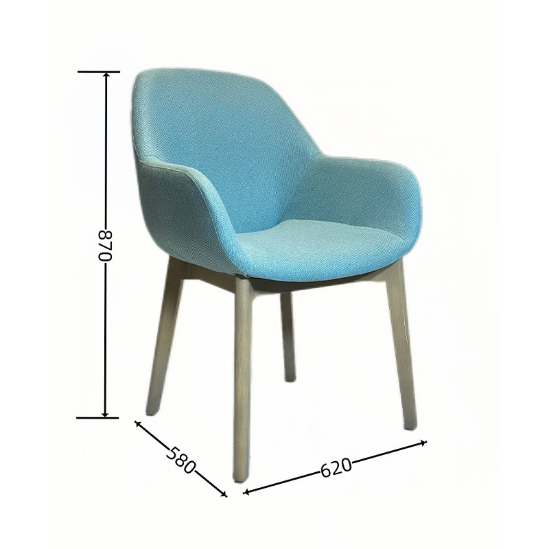 Customized Solid Wood Dining Room Chair Without Armrest for Hotel in Northern Europe