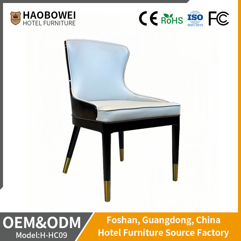 Indoor Modern Ash Wood Chair Without Armrest for Customized Hotel Furniture Dining Room