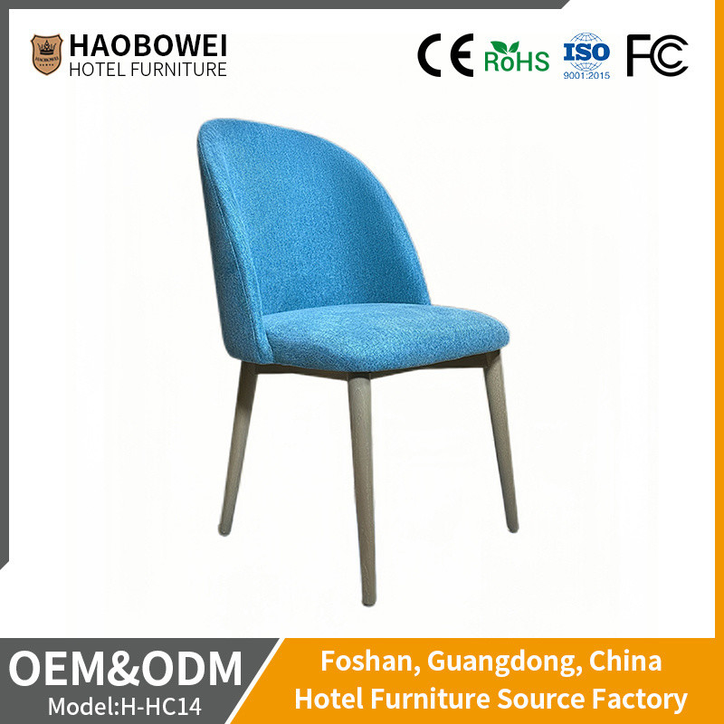 Northern Europe Restaurant Solid Wood Fabric Chair with Curved Backrest OEM/ODM Bisa