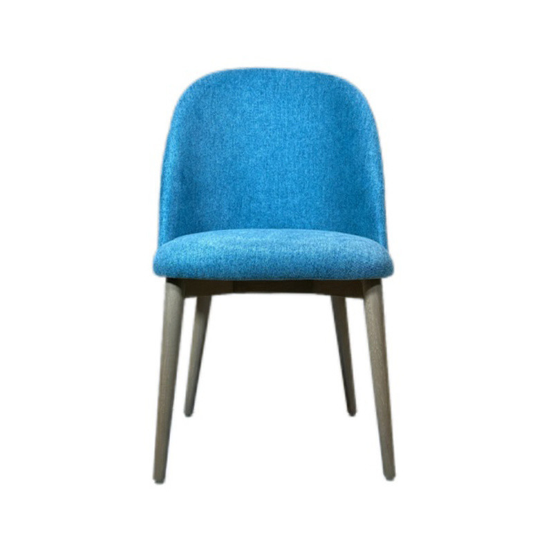 Northern Europe Restaurant Solid Wood Fabric Chair with Curved Backrest OEM/ODM Bisa