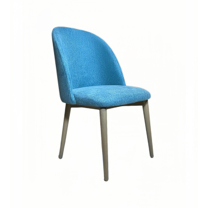 Northern Europe Restaurant Solid Wood Fabric Chair with Curved Backrest OEM/ODM Bisa