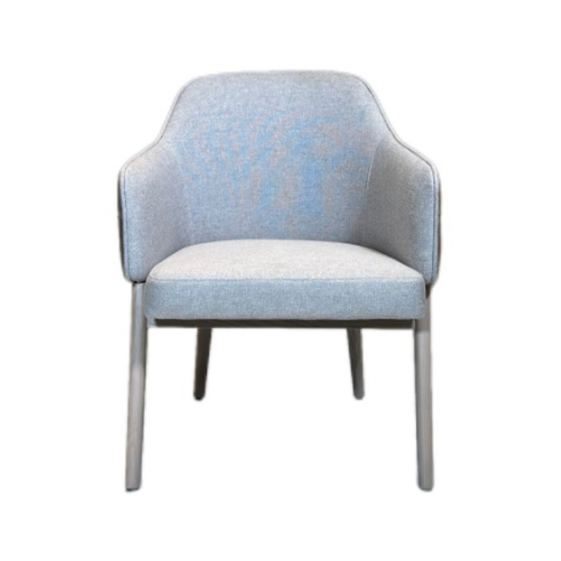 1 Seater Indoor Modern Simple Back Solid Wood PU Leather Armrest Chair untuk Restoran