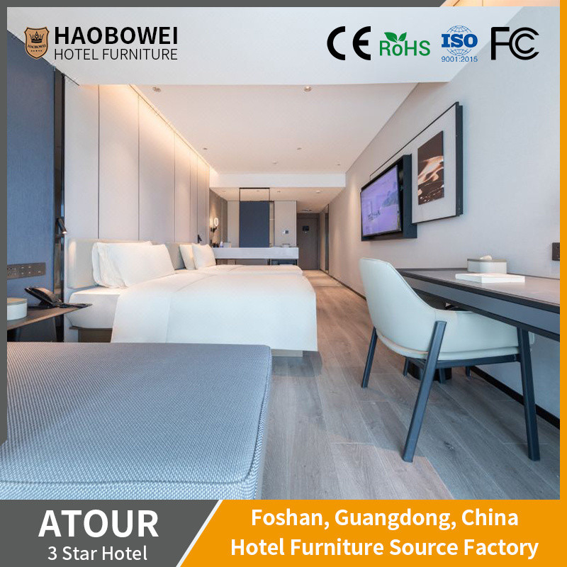 Set Kamar Tidur Kayu Ganda dengan 3 Bintang Layanan Perbaikan Headboard dan Seumur Hidup di Foshan