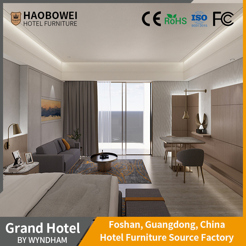 Furnitur 5 Bintang Resort Di Foshan Gaya Modern Kamar Tidur Set Untuk Akan Menang