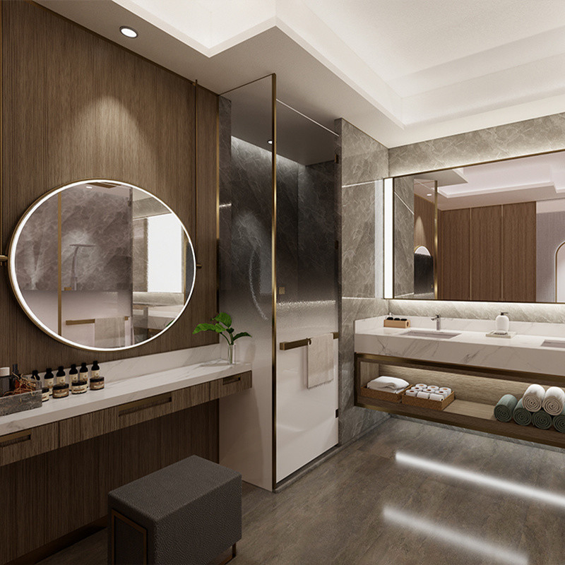Furnitur 5 Bintang Resort Di Foshan Gaya Modern Kamar Tidur Set Untuk Akan Menang