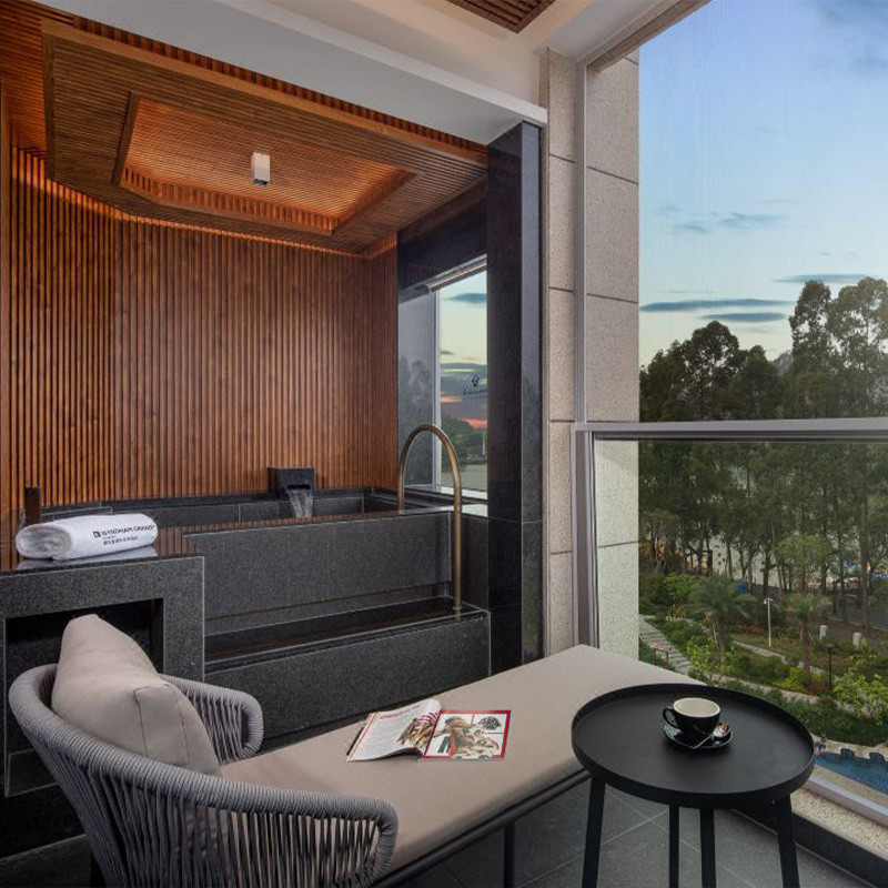Furnitur 5 Bintang Resort Di Foshan Gaya Modern Kamar Tidur Set Untuk Akan Menang