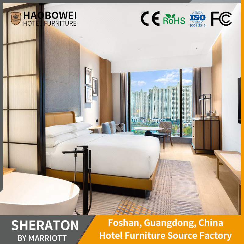 अनुकूलन किंग साइज बेडरूम सेट लक्जरी शेराटन होटल फर्नीचर के लिए Foshan से