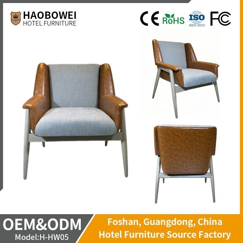                    Wholesale Modern Leisure Durable Wooden Indoor Bedroom Hotel Furniture OEM Factory Chair             