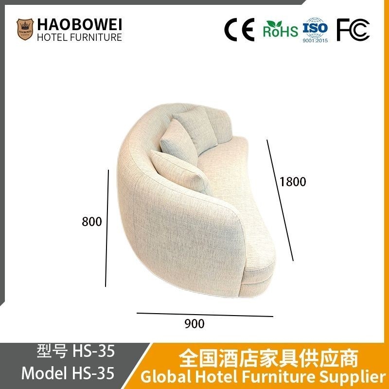                    Cat′s Paw Milk Flannel Fabric Sofa, New Model for Living Room, Small-Sized, Modern and Simple, White Cream Style, Curved Sofa.             