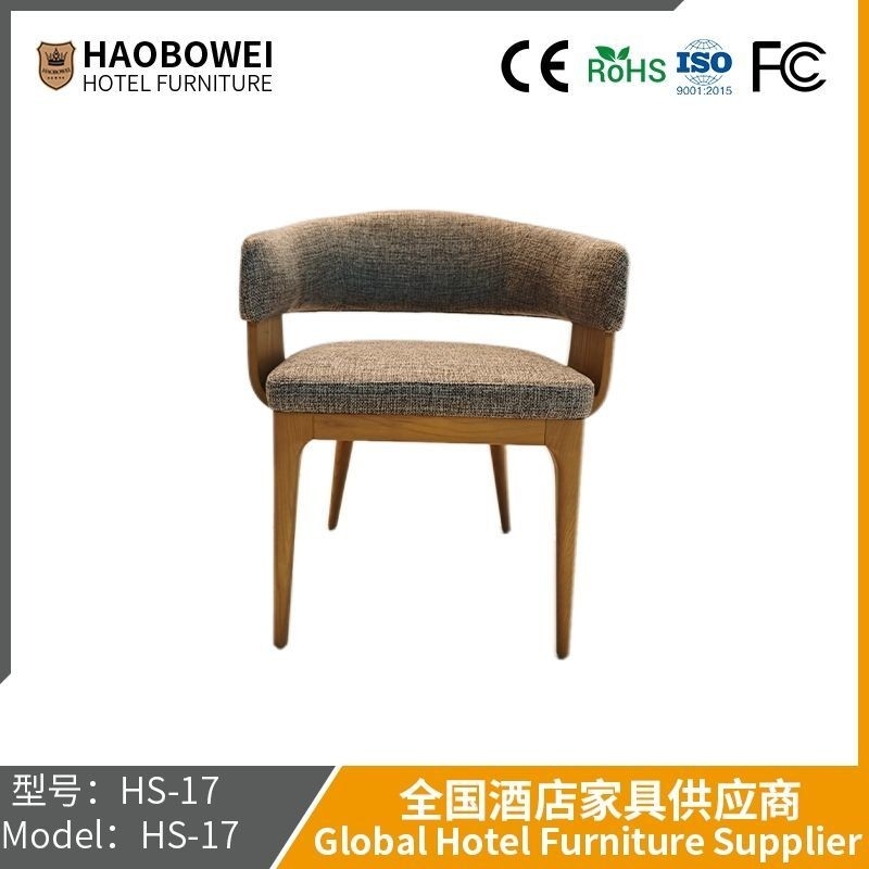                    Haobowei Furniture Retro Creamy Solid Wood Dining Chairs Medieval Restaurant Chairs Ash Wood Back Chair Nordic Log Stool             