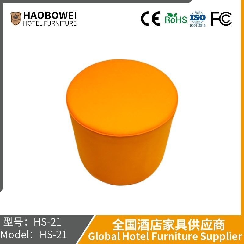 Leather Stool Round Stool for Shoes Stool Home Living Room Wooden Square Stool Sitting Pier Small