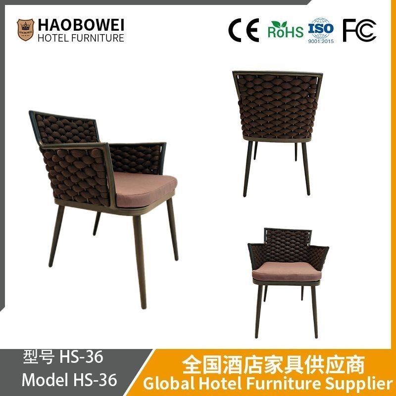 Outdoor Table and Chair Patio Garden Waterproof and UV Resistant Wicker Chair Set