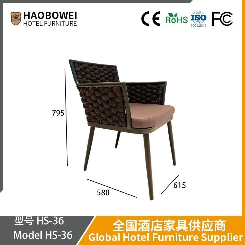 Outdoor Table and Chair Patio Garden Waterproof and UV Resistant Wicker Chair Set